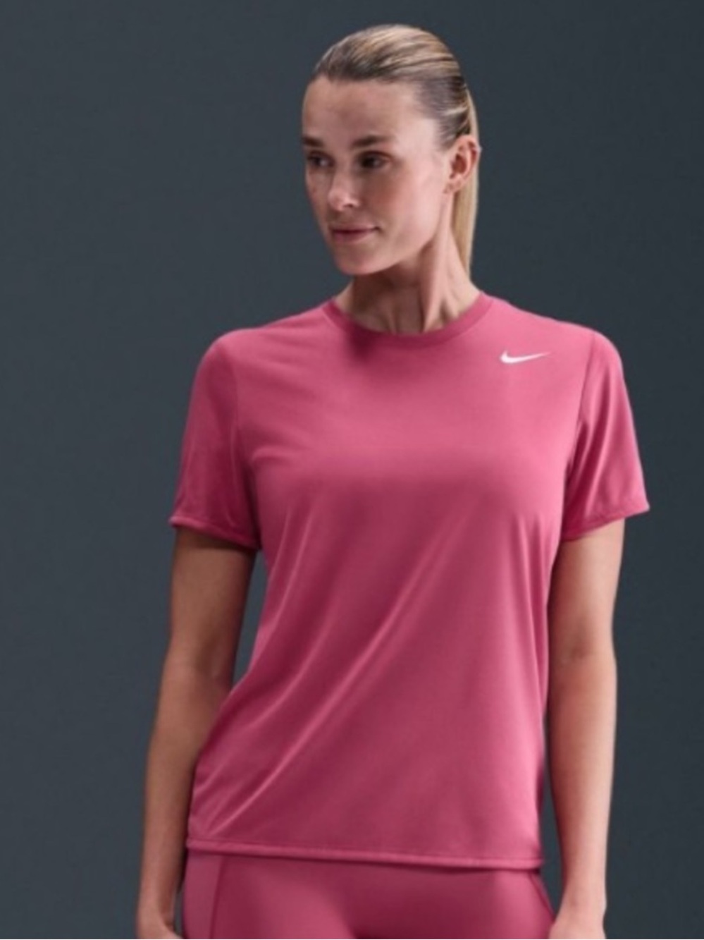 NIKE Pink Drifit S/S Crew Neck Tee T-shirt M Medium cdw GUC $39
